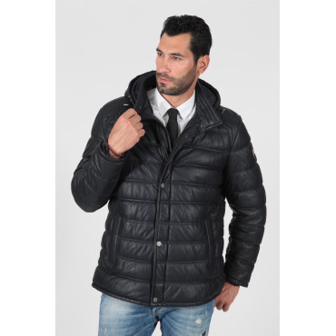 Men's real leather padded...