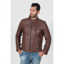 Men's real leather biker...